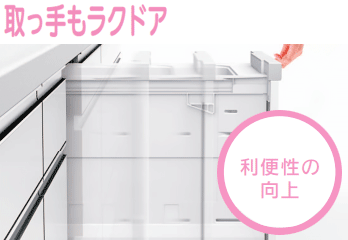 三菱電機 食洗機:取っ手もラクドア