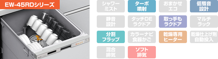 三菱電機食洗機:EW-45RD1シリーズ
