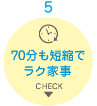 70分も短縮でラク家事