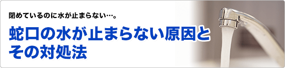 蛇口の水が止まらない原因と対処法について解説