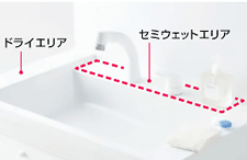Vシリーズ:ドライエリアとセミウェットエリア