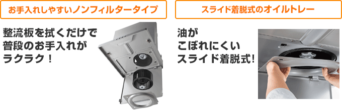 ノーリツ(NORITZ) レンジフード:3ステップで油汚れを自動で洗浄!
