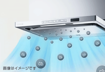 リンナイ(Rinnai) レンジフード:CO2濃度に応じて、風量を自動でコントロール