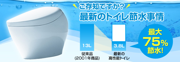 最新のトイレ節水事情をご紹介！