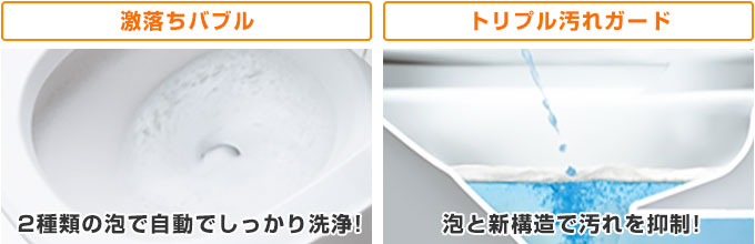 パナソニック アラウーノL150:激落ちバブル トリプル汚れガード