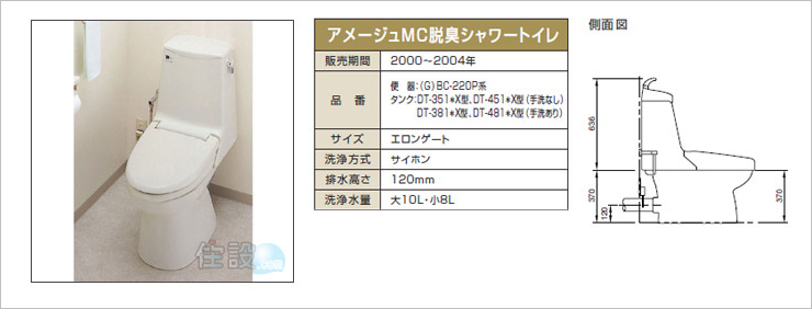 INAXトイレ:壁排水 BC-220P
