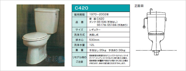 TOTOトイレ:床排水 C420