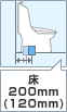 床:200(120)mm