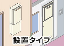 マンションの給湯器の設置タイプを確認